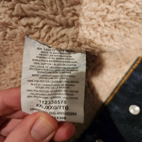 Men's XXL Wrangler Sherpa Denim Jean Jacket - Picture 4 of 10